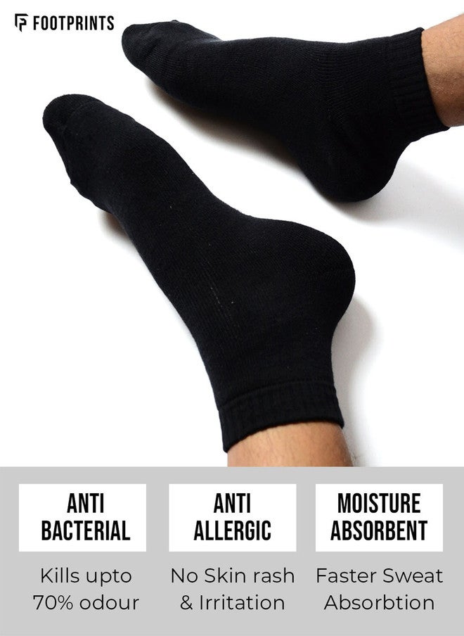 FOOTPRINTS FOOTPRINT 5 Pairs Unisex Anti Odour Organic Cotton Ankle-Length Terry Sports Bamboo Socks - Image 5